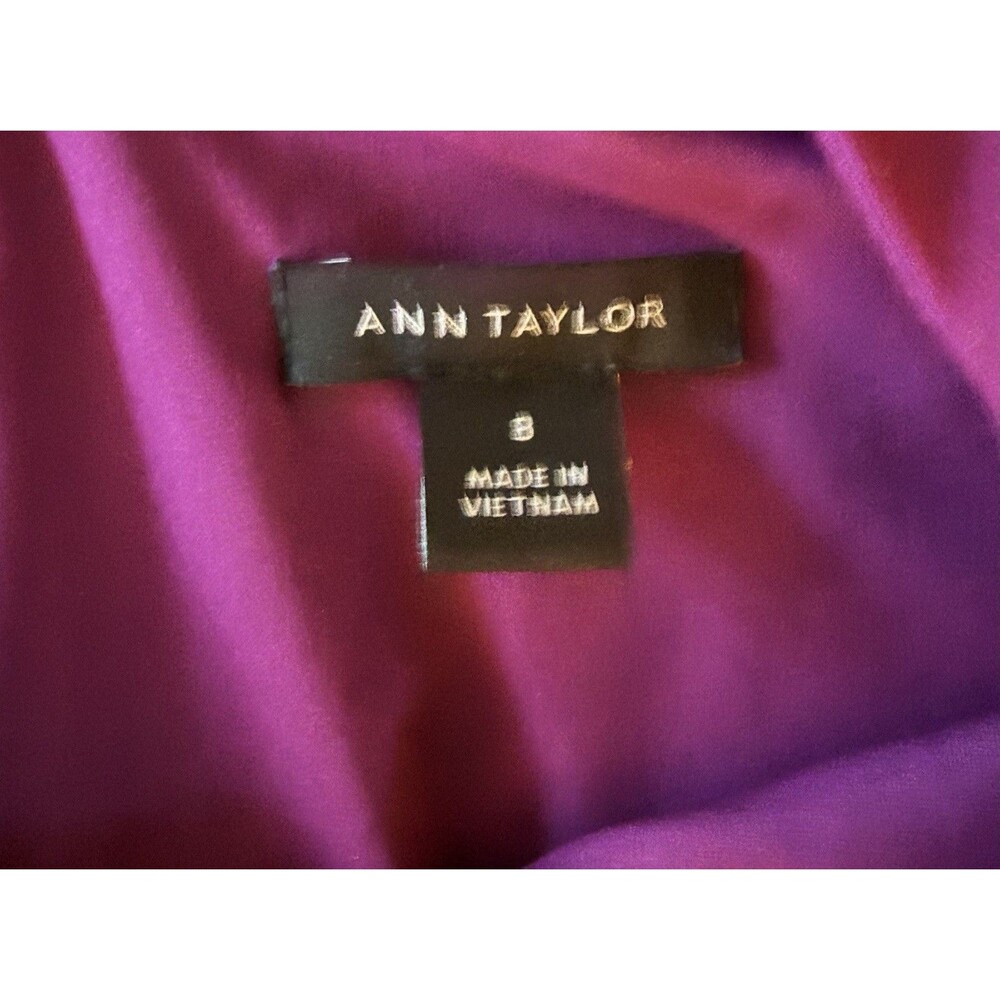 Women's Ann Taylor Magenta Pencil Dress Cap Sleeve, Size 8 - Picture 3 of 3